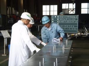製品立会検査状況